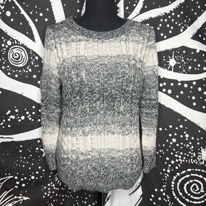 Ann Taylor Loft Women's Size Small Gray Long Sleeve Wool Blend Pullover Sweater